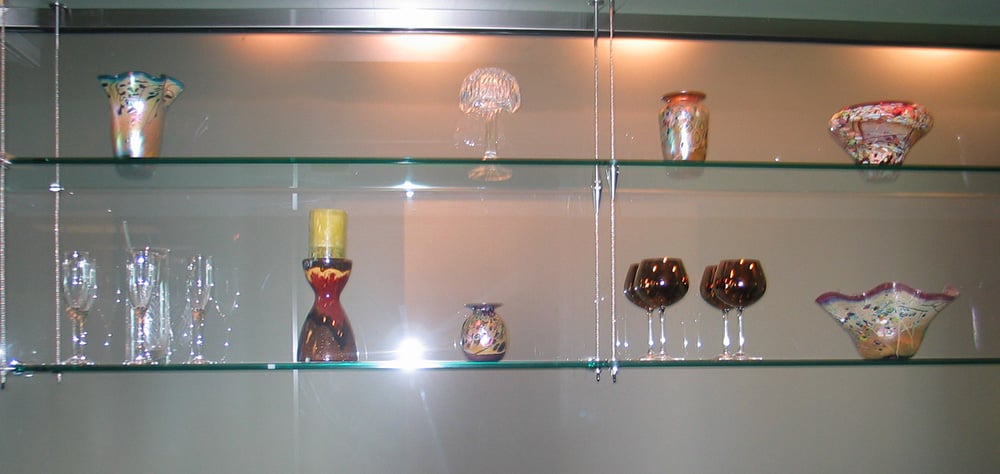 Glass shelves